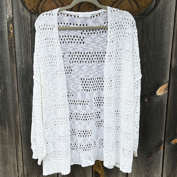 Open-Knit Sweater White Size XL EUC - Picture 1 of 13